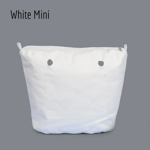 Mini Obag Canvas Insert with Inner Lining Zipper Pocket