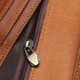 Leather Wallet Men Bifold Zipper Crazy Horse Clutches Retro Long Hand Bag