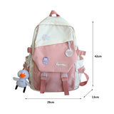 Classic Nylon Women Backpack Schoolbag Teenage Girls Preppy Style