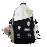 Classic Nylon Women Backpack Schoolbag Teenage Girls Preppy Style