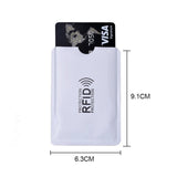10pcs Aluminum Foil Anti Degaussing Card Cover RFID Shielding Bag