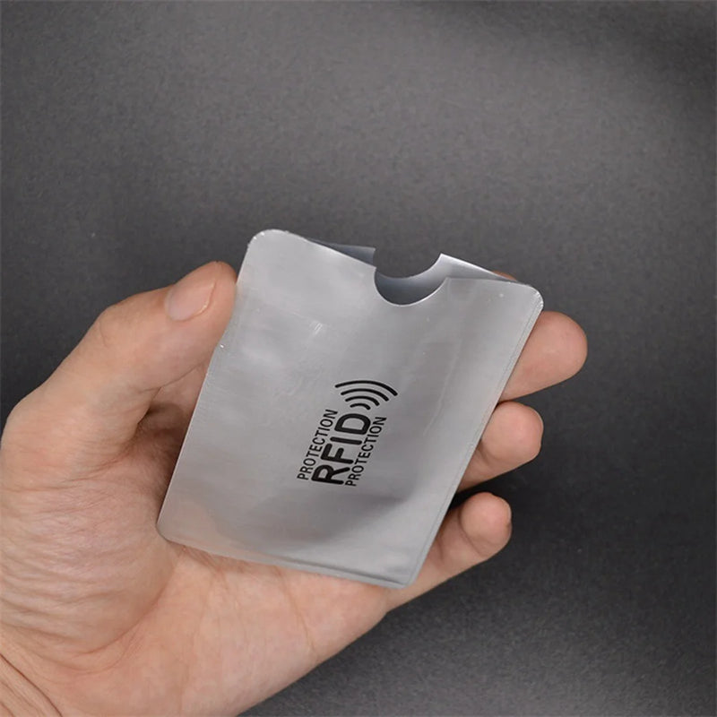 10pcs Aluminum Foil Anti Degaussing Card Cover RFID Shielding Bag