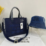 Ladies Crossbody Denim Bag Shoulder Handbag Tote Embroidered Purse