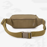 Men Fanny Pack Chest Shoulder Bag 3 Pockets Nylon Belt Bag