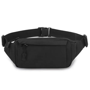 Men Fanny Pack Chest Shoulder Bag 3 Pockets Nylon Belt Bag