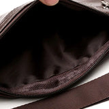 Men PU Leather Belt Bum Waist Phone Pouch Fanny Pack Crossbody Shoulder