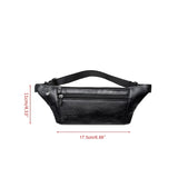 Men PU Leather Belt Bum Waist Phone Pouch Fanny Pack Crossbody Shoulder