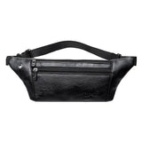Men PU Leather Belt Bum Waist Phone Pouch Fanny Pack Crossbody Shoulder