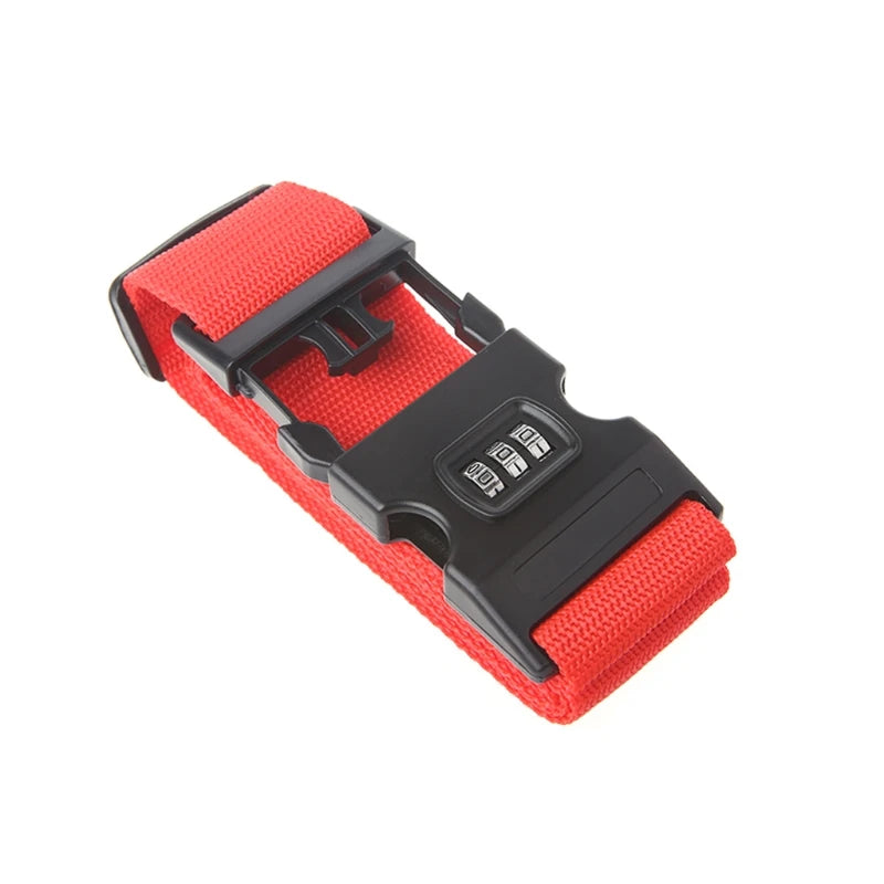 Adjustable Password Lock Luggage Strap Multicolor
