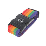 Adjustable Password Lock Luggage Strap Multicolor