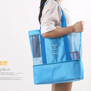 Mesh Transparent Bag Double-layer Heat Preservation Beach Picnic