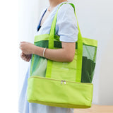Mesh Transparent Bag Double-layer Heat Preservation Beach Picnic