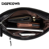 TIGERTOWN Men's Leather Messenger Shoulder Bag Briefcase