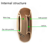 Round Felt Cosmetic Bag Purse Organizer Makeup Storage Insert