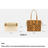 Felt Tote Handbag Organizer Makeup Storage Base Shaper