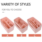 Felt Cloth Insert Bag Organizer Travel Makeup Cosmetic Inner Bag
