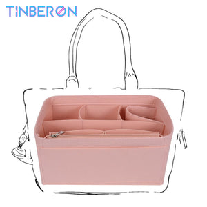 Felt Cloth Insert Bag Organizer Travel Makeup Cosmetic Inner Bag
