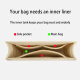 Felt Makeup Bag Organizer for Travel Handbag