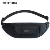 TINYAT Men Waist Bag Mobile Phone Pouch Belt Bag Male Gray Bum Hip Bag