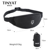 Canvas Waist Bag Man Belt Pouch Foldable Men's Wallet Crossbody Bags
