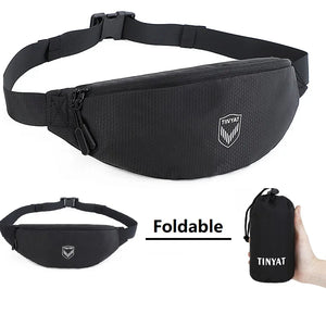 Canvas Waist Bag Man Belt Pouch Foldable Men's Wallet Crossbody Bags