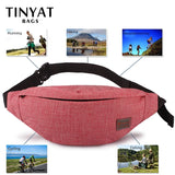 Canvas Waist Pack Bag Travel Hip Bum Bag Red