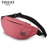 Canvas Waist Pack Bag Travel Hip Bum Bag Red