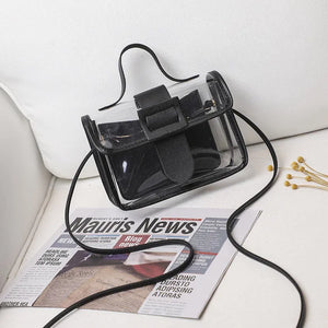 Clear PVC Women Shoulder Bag Mini Jelly Messenger Bag