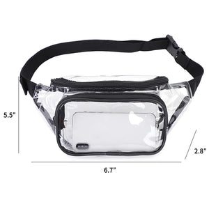 Clear Waist Bag Women Purse Large Phone Fanny Pack Sports Travel Ladies Belt Bag