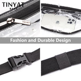 Clear PVC Waist Bag Packs for Women 2 Pockets
