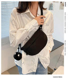 Canvas Waist Bag for Women Phone Belt Pouch Travel Girls Shoulder Bag