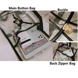 Clear PVC Women Backpack Transparent Travel School Bag for Teenage Girls