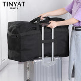 TINYAT Folding Travel Bag Waterproof Large Capacity Tote for Weekend Man Handbag