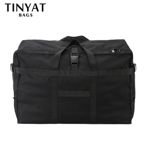 TINYAT Folding Travel Bag Waterproof Large Capacity Tote for Weekend Man Handbag
