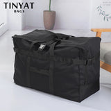 TINYAT Folding Travel Bag Waterproof Large Capacity Tote for Weekend Man Handbag