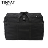 TINYAT Folding Travel Bag Waterproof Large Capacity Tote for Weekend Man Handbag