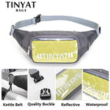Men's Gray Belt Pouch Outdoor Travel Crossbody Bag