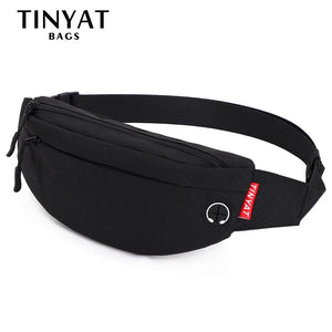 Canvas Waterproof Waist Pouch Phone Anti Theft Waist Pack Male Sports Bag
