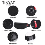 Canvas Waterproof Waist Pouch Phone Anti Theft Waist Pack Male Sports Bag