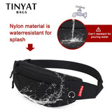 Canvas Waterproof Waist Pouch Phone Anti Theft Waist Pack Male Sports Bag