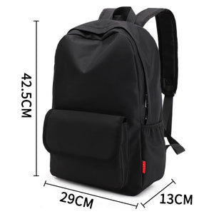 Canvas Backpack Gray Casual Rucksack 15inch Laptop College Student School Bag