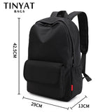 Canvas Backpack Gray Casual Rucksack 15inch Laptop College Student School Bag