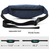 Large Waist Bag Pack Purse Canvas Travel Phone Fanny Banana Bag Hip 4 Pockets