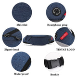 Large Waist Bag Pack Purse Canvas Travel Phone Fanny Banana Bag Hip 4 Pockets
