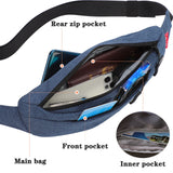 Large Waist Bag Pack Purse Canvas Travel Phone Fanny Banana Bag Hip 4 Pockets