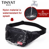 Canvas Waist Bag Pack Purse Large Phone Travel Fanny Hip 3 Pockets