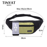 Men Waist Bag pack Purse Waterproof Canvas Travel Phone belt bag pouch