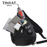 Men Waterproof Nylon Shoulder Crossbody USB Business Shoulder Bag