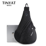 Men Waterproof Nylon Shoulder Crossbody USB Business Shoulder Bag