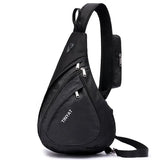 Men Waterproof Nylon Shoulder Crossbody USB Business Shoulder Bag